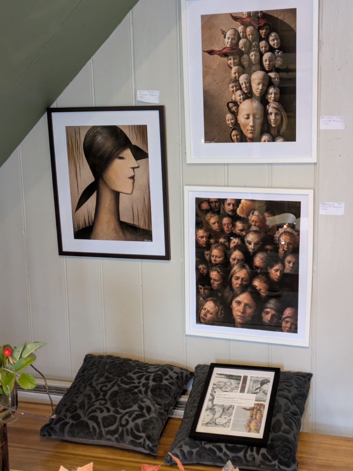 Verkene i utstillingen Kreativt mangfold hos Elverum Kunstforening